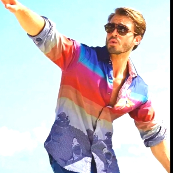 ROBERT GRAHAM Ltd Ed  #382 /#815 SHEEN Rubber Duckies Shark RG Dress LS Shirt - Picture 2 of 15